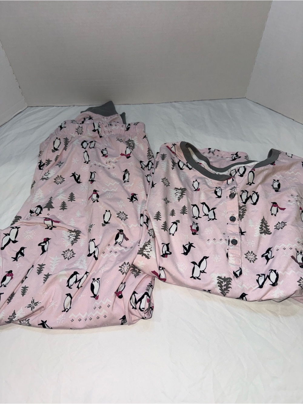 Secret Treasures Pink Penguin Pajama Set